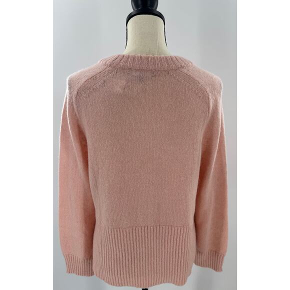 J Crew Womens Peach Pink Alpaca Wool Crewneck Sweater Knit XS S Oversized NWT - Picture 4 of 9